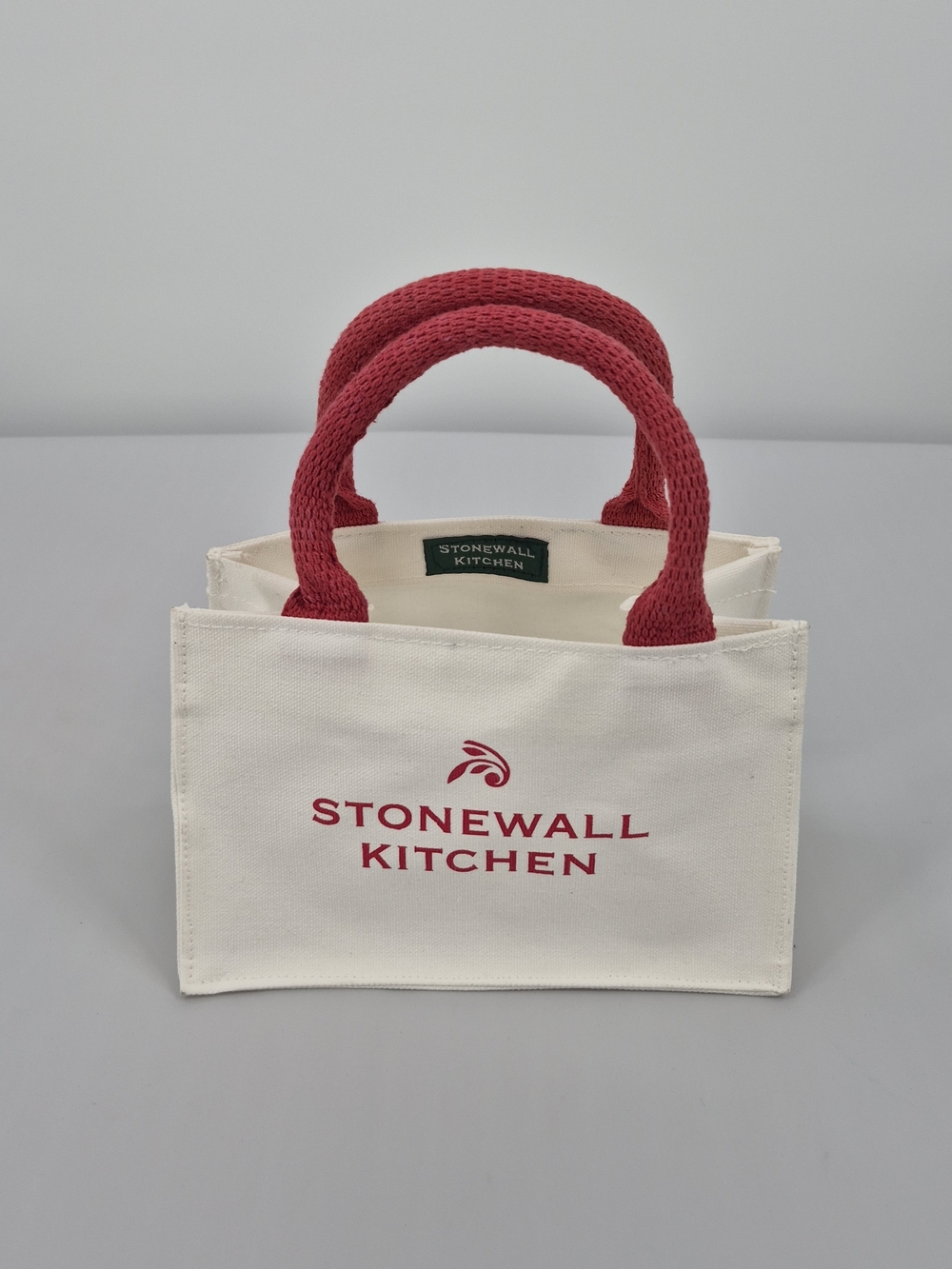 Stonewall Kitchen Canvas Handle Small Mini Tote Maine White Red Handles

Unused